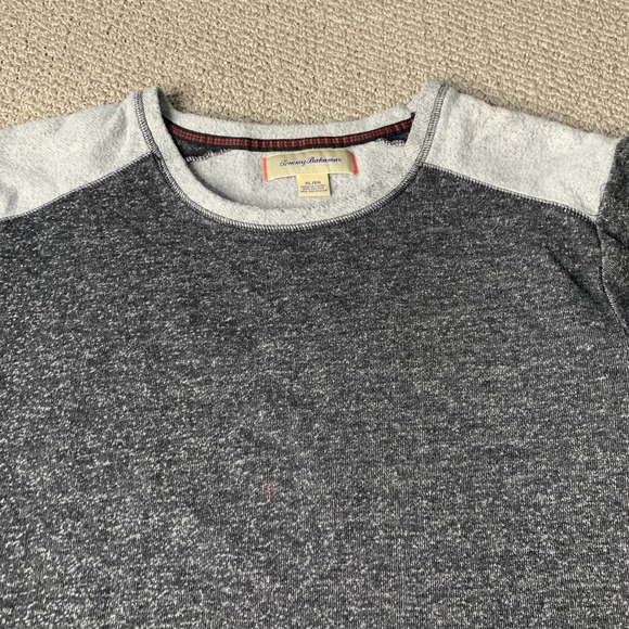 Tommy Bahama Mens Sweater Size XL Gray‎ Long Sleeves Crew Neck Pullover Knit - Picture 2 of 11